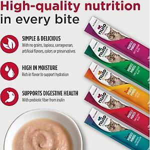 Nulo Freestyle Perfect Purees Variety Pack Grain-Free Lickable Cat Treats, 0.5-oz, pack of 10