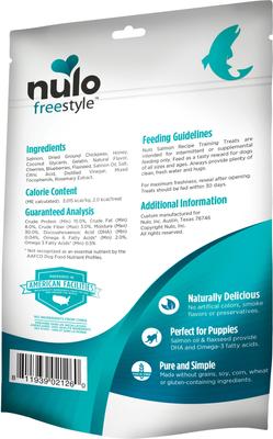 Show full view: Nulo Freestyle Salmon Recipe + Freestyle Duck Recipe Dog Training Treats slide 3 of 7