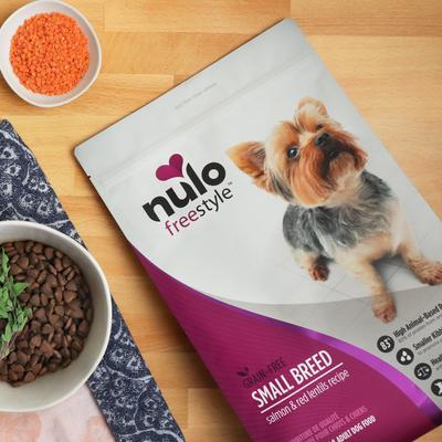 Show full view: Nulo Freestyle Salmon & Red Lentils Small Breed Grain-Free Dry Dog Food, 6-lb bag slide 8 of 13