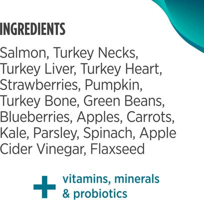 Show full view: Nulo Salmon & Turkey Recipe with Strawberries Grain-Free Freeze-Dried Raw Dog Food, 5-oz bag slide 8 of 12