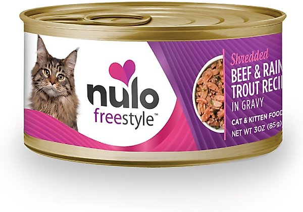 Nulo FreeStyle Shredded Beef & Rainbow Trout Recipe in Gravy Cat & Kitten Food