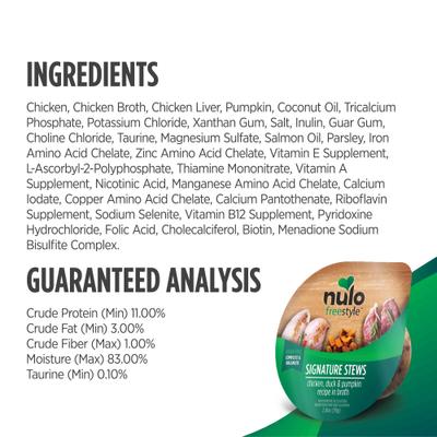 Show full view: Nulo FreeStyle Signature Stews Cat & Kitten Grain-Free Variety Pack Cat Food, 2.8-oz cup, case of 12 slide 7 of 11