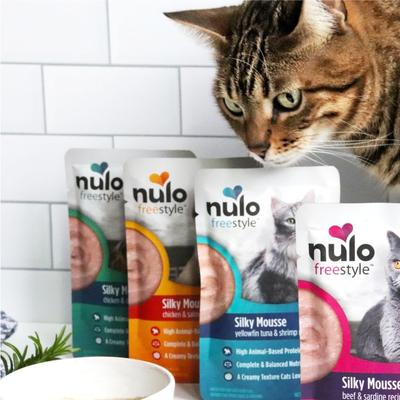 Show full view: Nulo Freestyle Silky Mousse Tuna & Shrimp Recipe Grain-Free Wet Cat Food, 2.8-oz, case of 24 slide 6 of 11