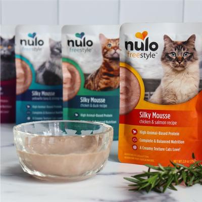 Show full view: Nulo Freestyle Silky Mousse Tuna & Shrimp Recipe Grain-Free Wet Cat Food, 2.8-oz, case of 24 slide 9 of 11
