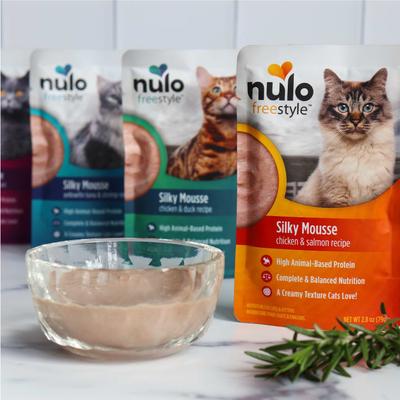 Show full view: Nulo Freestyle Silky Mousse Tuna & Shrimp Recipe Grain-Free Wet Cat Food, 2.8-oz, case of 24 slide 7 of 11