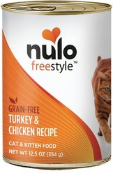 Nulo Grain-Free Turkey & Chicken Recipe Pate Wet Canned Food for Cats & Kittens, 12.5-oz can, bundle of 24 