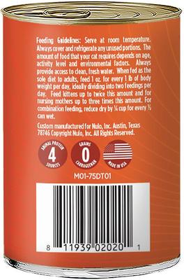 Show full view: Nulo Grain-Free Turkey & Chicken Recipe Pate Wet Canned Food for Cats & Kittens, 12.5-oz can, bundle of 24  slide 4 of 7