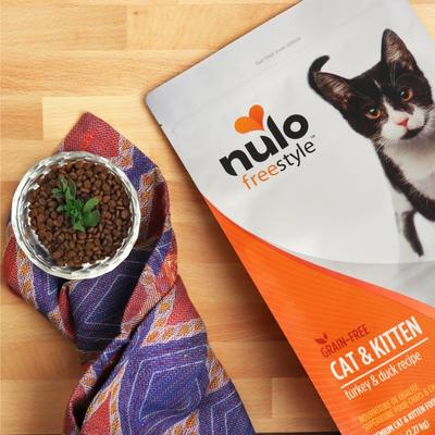 Show full view: Nulo FreeStyle Turkey & Duck Recipe with Omega Fatty Acids High Protein & Grain-Free Dry Cat & Kitten Food, 4-lb bag slide 4 of 13