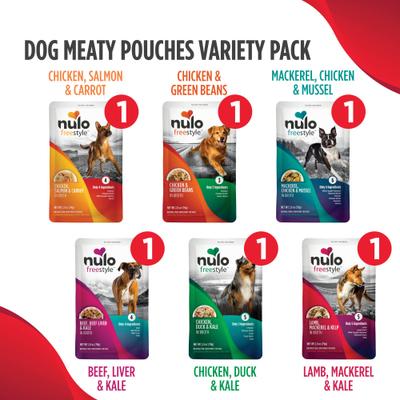 Show full view: Nulo FreeStyle Variety Pack Dog Food Topper, 2.8-oz, case of 6 slide 3 of 13
