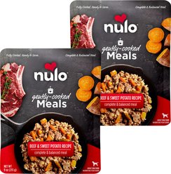 Nulo Gently-Cooked Meals Beef & Sweet Potato Recipe Wet Dog Food, 9-oz pouch, bundle of 16 