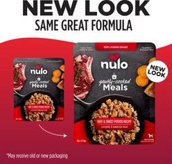 Nulo Gently-Cooked Meals Beef & Sweet Potato Recipe Wet Dog Food, 9-oz pouch, bundle of 16  slide 2 of 6