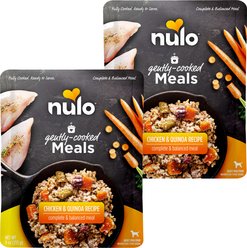 Nulo Gently-Cooked Meals Chicken & Quinoa Recipe Wet Dog Food, 9-oz pouch, bundle of 16 