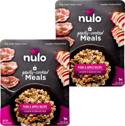 Nulo Gently-Cooked Meals Pork & Apple Recipe Wet Dog Food, 9-oz pouch, bundle of 16 