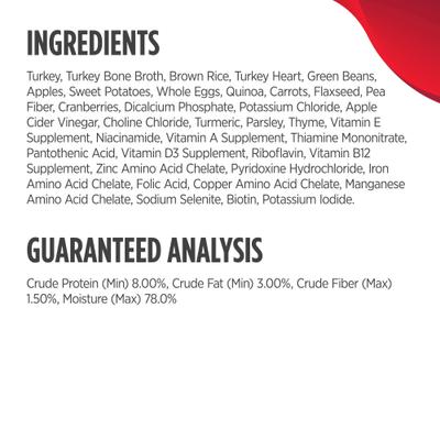 Show full view: Nulo Gently-Cooked Meals Turkey & Green Beans Recipe Wet Dog Food, 9-oz pouch, bundle of 16  slide 5 of 10