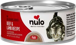 Nulo Grain-Free Beef & Lamb Recipe Pate Wet Canned Food for Cats & Kittens, 5.5-oz, case of 24