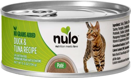 Nulo FreeStyle Grain Free Duck & Tuna Recipe Canned Kitten & Cat Food 5.5-oz, case of 24