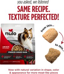 Nulo Lamb Recipe with Raspberries Grain-Free Freeze-Dried Raw Dog Food, 8-oz bag slide 2 of 9