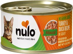 Nulo Minced Turkey & Duck in Gravy Grain-Free Canned Cat & Kitten Food, 3-oz can, case of 4