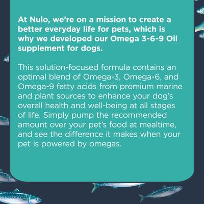 Show full view: Nulo Omega 3-6-9 Fish Oil for Dogs & Puppies, 16-fl oz bottle slide 9 of 11