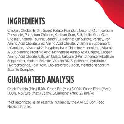 Show full view: Nulo Signature Stews Grain-Free Chicken & Sweet Potato in Broth Small Breed Wet Dog Food, 2.8-oz cup, case of 24 slide 7 of 10