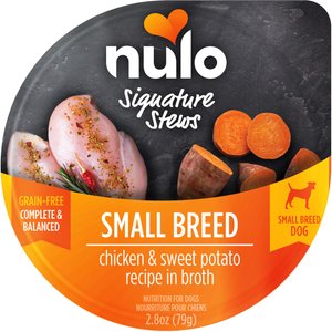 Nulo Signature Stews Grain-Free Chicken & Sweet Potato in Broth Small Breed Wet Dog Food, 2.8-oz cup, case of 24
