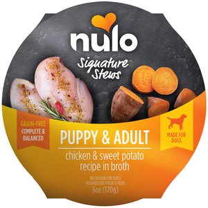 Nulo Signature Stews Grain-Free Chicken & Sweet Potato in Broth Wet Dog Food, 6-oz cup, case of 16