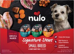 Nulo Signature Stews Variety Pack Grain-Free Small Breed Wet Dog Food, 2.8-oz cup, case of 12