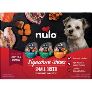 Nulo Signature Stews Variety Pack Grain-Free Small Breed Wet Dog Food, 2.8-oz cup, case of 12