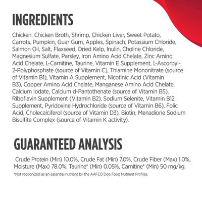 Show full view: Nulo Small Breed Puppy & Adult Grain-Free Chicken & Shrimp Pate Wet Dog Food, 2.8-oz can, 12 count slide 7 of 8