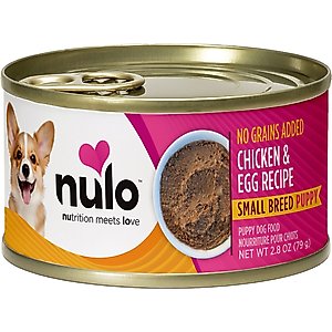 Nulo Small Breed Puppy Grain-Free Chicken & Egg Pate Wet Dog Food, 2.8-oz can, 12 count