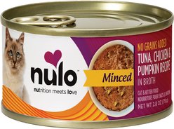 Nulo Tuna with Pumpkin Minced Canned Wet Cat Food, 2.8-oz can, case of 12