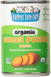 Nummy Tum-Tum Pure Organic Sweet Potato Canned Dog & Cat Food Supplement, 15-oz, case of 12