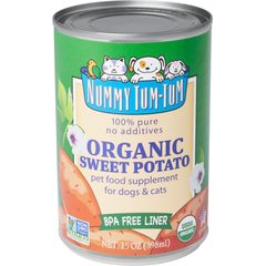 Nummy Tum-Tum Pure Organic Sweet Potato Canned Dog & Cat Food Supplement, 15-oz, case of 12