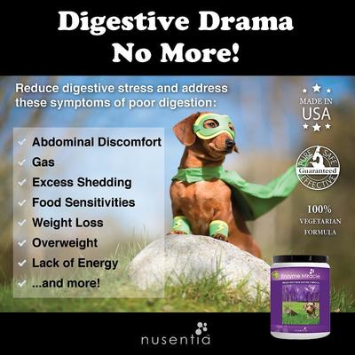 Show full view: Nusentia Enzyme Miracle Digestive & Metabolic Dog & Cat Supplement, 75g jar slide 3 of 4