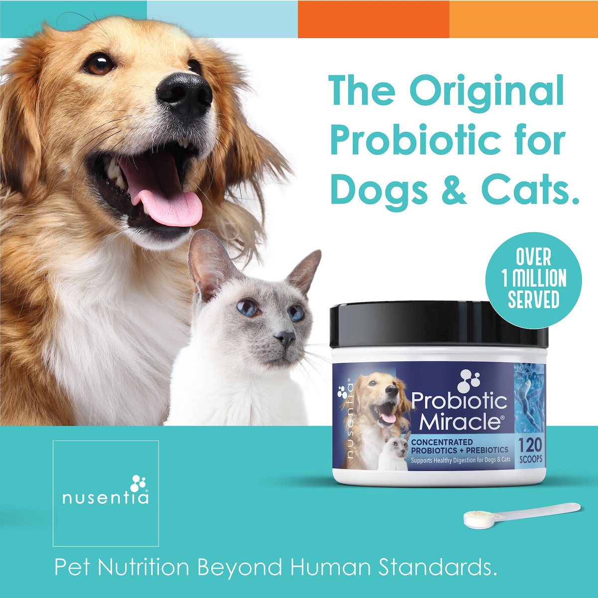 Nusentia Probiotic Miracle Premium Blend Dog & Cat Supplement