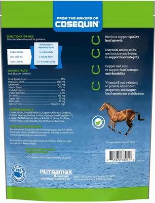 Show full view: Nutramax Calxequin Daily Hoof Support Vitamin E + Selenium Pellets Horse Hoof Supplement, 1260-gr bag slide 2 of 10