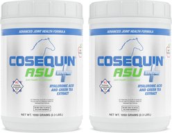 Nutramax Cosequin ASU Plus Hyaluronic Acid & Green Tea Extract Joint Health Powder Horse Supplement, 2.3-lb tub, bundle of 2