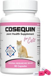 Nutramax Cosequin Hip & Joint with Glucosamine & Chondroitin Capsules Joint Supplement for Cats, 80 count