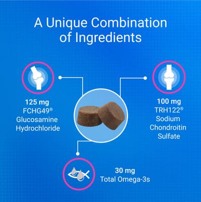 Show full view: Nutramax Cosequin Hip & Joint with Glucosamine, Chondroitin & Omega-3s Soft Chew Joint Supplement for Cats, 60 count slide 6 of 12