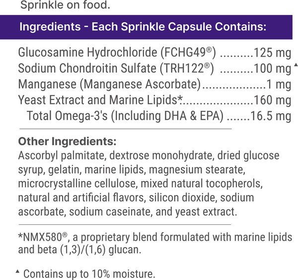 Show full view: Nutramax Cosequin Joint Health Sprinkle Capsules Supplement for Senior Cats, 60 count slide 5 of 9