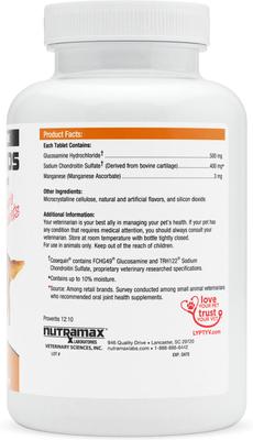 Show full view: Nutramax Cosequin Joint Health Supplement with Glucosamine & Chondroitin Chewable Tablets for Dogs, 132 count slide 4 of 11