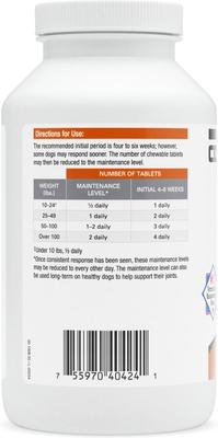 Show full view: Nutramax Cosequin Joint Health Supplement with Glucosamine & Chondroitin Chewable Tablets for Dogs, 250 count slide 3 of 13