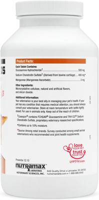 Show full view: Nutramax Cosequin Joint Health Supplement with Glucosamine & Chondroitin Chewable Tablets for Dogs, 250 count slide 4 of 13