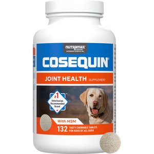 Nutramax Cosequin Joint Health Supplement with Glucosamine, Chondroitin & MSM Chewable Tablets for Dogs, 132 count
