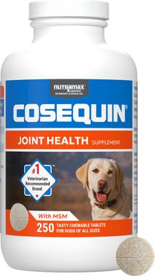 Nutramax Cosequin Hip & Joint Maximum Strength Plus MSM Chewable Tablets Joint Supplement for Dogs