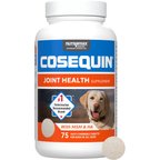 Nutramax Cosequin Joint Health Supplement with Glucosamine, Chondroitin, MSM & HA Chewable Tablet for Dogs, 75 count