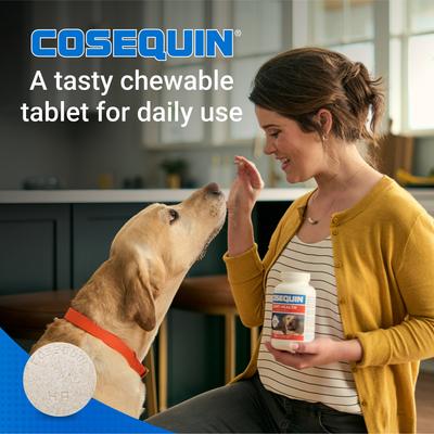 Show full view: Nutramax Cosequin Joint Health Supplement with Glucosamine, Chondroitin, MSM & HA Chewable Tablet for Dogs, 75 count slide 5 of 10