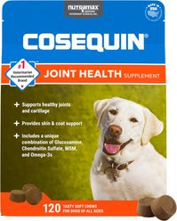 Nutramax Cosequin Joint Health Supplement with Glucosamine, Chondroitin, MSM & Omega-3's Soft Chews for Dogs, 120 count