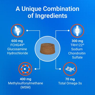 Show full view: Nutramax Cosequin Joint Health Supplement with Glucosamine, Chondroitin, MSM & Omega-3's Soft Chews for Dogs, 240 count slide 6 of 12