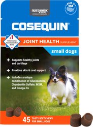 Nutramax Cosequin Joint Health Supplement with Glucosamine, Chondroitin, MSM & Omega-3's Soft Chews for Dogs, 45 count